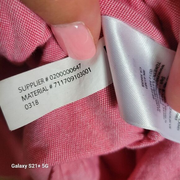 Ralph Lauren Chambray Oxford pink short sleeve shirt button front mens size 3X B - Picture 7 of 7